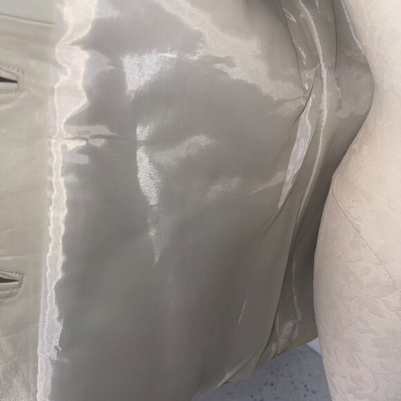 Razo Vintage Womens Jacket Size Large Cream Leather Pockets Casual Mexico - Picture 9 of 16